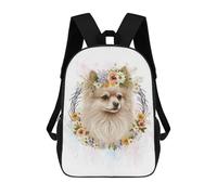 sinyumoney Pomeranian Pom Pom Dog Art Mochila Escolar Para Secundaria Y Preparatoria. Mochila Informal Para Hombres, Mujeres Y Adolescentes. 17inch