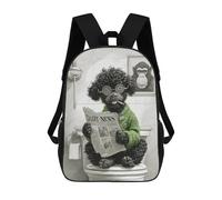 sinyumoney Poodle Reading Newspaper on Toilet-11 Mochila De Viaje Para La Universidad Mochilas Para La Escuela/trabajo/viajes 17inch