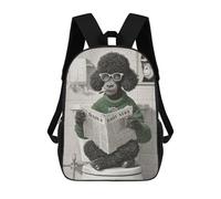 sinyumoney Poodle Smoking on Toilet Mochila Escolar Para Secundaria, Mochila Informal Para Niñas Y Adolescentes 17inch