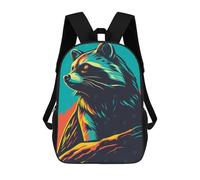 sinyumoney Pop Art Raccoon Portrait Mochila Escolar Informal Para El Día A Día, Ideal Para El Trabajo, El Colegio, El Camping, Las Aventuras Al Aire Libre Y Los Viajes Diarios 17inch