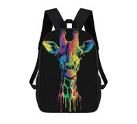 sinyumoney Pop Art Rainbow Giraffe Mochila Escolar/de Trabajo/para Portátil Para Hombres, Mujeres Y Adolescentes 17inch