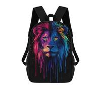 sinyumoney Pop Art Rainbow Lion Portr Mochila Escolar Infantil Estampada Para Adultos Y Niños, Mochila De Viaje Para El Día A Día 17inch