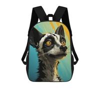 sinyumoney PopArt Lemur Mochila Escolar Infantil Impresa En 3D Para Niños, Mochilas De Viaje, Bolsas Para Libros, Mochila Escolar Infantil 17inch