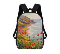 sinyumoney Poppies by The Sea Mochila Infantil De Moda Divertida Mochila Escolar Para Niños Y Adolescentes Con Impresión 3D Para Niños 17inch