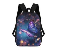 Sinyumoney Portal in Space Mochila Escolar De Gran Formato, Ligero Y Casual - Ideal Para Viajes, Trabajo Y Diario, Butterfly Magic, 17"