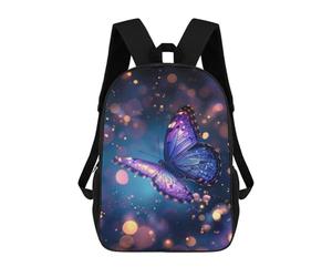 Sinyumoney Portal in Space Mochila Escolar De Gran Formato, Ligero Y Casual - Ideal Para Viajes, Trabajo Y Diario, Butterfly Magic, 17"