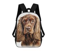sinyumoney Portrait of A Brown Cocker Spaniel Mochilas Para Niños Mochila Escolar Mochila Escolar Impresa En 3D Para Niños Estudiantes De Primaria Y Secundaria 17inch