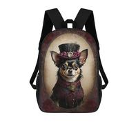 sinyumoney Portrait of Elegant Canine Mochila Escolar Resistente Al Agua Para Computadora, Ideal Para Campus, Actividades Al Aire Libre, Viajes Y Deportes 17inch
