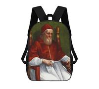 sinyumoney Portrait of Pope Julius II Mochila Escolar Infantil De Moda Informal Mochilas Infantiles Impresas En 3D Mochila Grande Para Niño 17inch