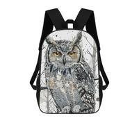 sinyumoney Portrait Owl Paint Mochila Escolar De Moda Para Estudiantes, Adecuada Para Niños Y Niñas, Mochila Informal Para Viajes Al Aire Libre, Esencial Para El Día A Día 17inch