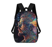 sinyumoney Portrait Vibrant Artwork Mochila Escolar De Moda Para Estudiantes, Adecuada Para Niños Y Niñas, Mochila Informal Para Viajes Al Aire Libre, Esencial Para El Día A Día 17inch