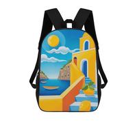 sinyumoney Positano II Mochila Escolar Infantil Impresa En 3D Para Niños, Mochilas De Viaje, Bolsas Para Libros, Mochila Escolar Infantil 17inch
