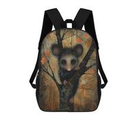 sinyumoney Possum in Autumn Mochila Infantil Para Niñas Y Niños, Mochila De Día, Escuela Primaria, Perfecta Para La Vuelta Al Cole O Educación Física, Regalos Y Viajes 17inch