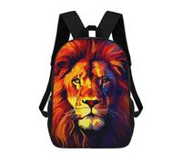 sinyumoney Powerful Lion Pixel Art Mochilas Para Niños, Mochilas Escolares Personalizadas En 3D Para Niños Y Niñas, Mochilas Escolares Grandes, Mochilas Informales Para El Día A Día 17inch