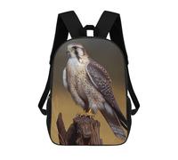 sinyumoney Prairie Falcon Oil Paint Mochila Escolar Infantil Impresa En 3D 17inch Mochilas Escolares Para Niños, Estilo Casual Y Moderno, Mochilas De Viaje De Alta Capacidad