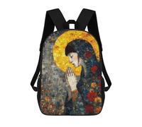 sinyumoney Prayerful Serenity Mosaic Art -1 Mochila Escolar De 17 Pulgadas Impresa En 3D Mochilas Infantiles Mochila Genial Impresa En 3D Para Niños De Primaria Y Secundaria