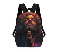 sinyumoney Praying Jesus in Colorful Light Mochila Escolar Infantil De Moda Informal Mochilas Infantiles Impresas En 3D Mochila Grande Para Niño 17inch