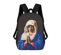 sinyumoney Praying Virgin Mary Painting Mochilas Infantiles Mochila Escolar Mochila Impresa En 3D Para Niños Mochilas De Viaje Bolsas Para Libros Mochila Escolar Para Niños 17inch