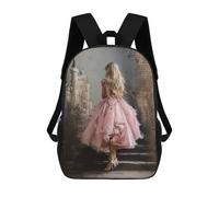 sinyumoney Princess in Pink Dress Mochila Escolar Grande Resistente Al Agua Para Portátil Para Adolescentes, Niñas, Niños, Mujeres Y Hombres 17inch