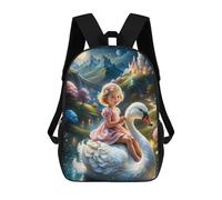 sinyumoney Princess on A Swan Mochila Para Niños, Adolescentes Y Estudiantes, Mochilas Para Niñas, Mochilas Para Niños Pequeños, Primaria Y Secundaria 17inch