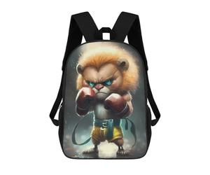 sinyumoney Pro Lion Cub Boxer Mochila Escolar Impresa En 3D Para Niños, Mochila Escolar, Mochilas De Viaje, Bolso Informal De Moda Para Niños Y Estudiantes 17inch