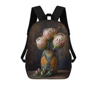 sinyumoney Protea Bouquet in A Jar Mochila Escolar Para Niños, Mochila Escolar De Gran Capacidad Para Niños, Mochila Escolar 3D, Regalos Para Niños 17inch