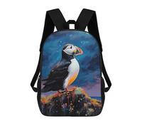 sinyumoney Puffin in The Moonlight Mochila Escolar Impresa En 3D Para Niños Mochilas De Viaje De Alta Capacidad Bolsas Para Libros Mochila Escolar Para Niños Mochila 17inch