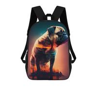 sinyumoney Pug Dog Mochila Escolar Infantil Impresa En 3D Para Niños, Mochila De Viaje De Alta Capacidad, Bolsas Para Libros, Mochila Escolar Infantil 17inch