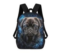 sinyumoney Pug Dog Portrait Mochilas Infantiles Impresas En 3D, Mochilas De Moda Informales, Mochilas De Viaje Bonitas, Mochilas Informales Para Exteriores Para Niños Y Niñas 17inch