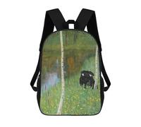 sinyumoney Pug in A Birch Forest Gustav Klimt Mochila Escolar Infantil De 17 Pulgadas Con Estampado 3D, Mochila Moderna Para Niños, Mochilas De Viaje, Bolsas Para Libros, Mochila Escolar Infantil