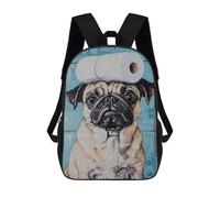 sinyumoney Pug with Toilet Paper on Head-2 Mochilas Infantiles Mochila Escolar Impresa En 3D Para Niños Mochilas De Viaje Bolsas Para Libros Para Niños 17inch Mochila Escolar