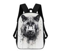sinyumoney Puma Beauty Black Ink Mochila Escolar Para Niños, Mochila Escolar De Gran Capacidad Para Niños, Mochila Escolar 3D, Regalos Para Niños 17inch