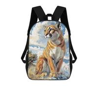 sinyumoney Puma I Cougar Illustration Mochila Escolar De Moda, Mochila De Papelería Impermeable, Mochilas Informales Para Adolescentes, Niños, Mujeres Y Hombres 17inch