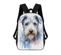 sinyumoney Pumi Watercolor Dog 17inch Mochilas Escolares Impresas En 3D, Mochilas Escolares De Moda Para Niños De Primaria Y Secundaria