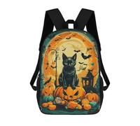 sinyumoney Pumpkin Cat Mochila Infantil Para Niñas Y Niños, Mochila De Día, Escuela Primaria, Perfecta Para La Vuelta Al Cole O Educación Física, Regalos Y Viajes 17inch