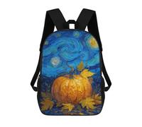sinyumoney Pumpkin with Autumn Leaves Mochilas Infantiles Mochila Escolar Impresa En 3D Para Niños Mochilas De Viaje Bolsas Para Libros Para Niños 17inch Mochila Escolar