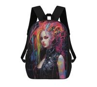 sinyumoney Punk Girl No10 Mochila Escolar, Mochila De Viaje Resistente Al Agua, Mochila Para Computadora Para Niñas, Niños Y Adolescentes 17inch