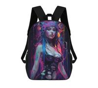 sinyumoney Punk Girl No7 Mochila Infantil, Mochila Escolar Para Niños, Mochila Escolar Infantil Con Estampado 3D De Dibujos Animados, Mochila De Gran Capacidad Para Niños Y Niñas 17inch