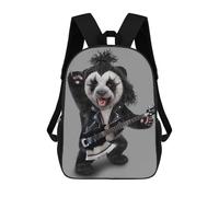 sinyumoney Punk Rock Giant Panda Mochila Escolar Para Niños Con Impresión 3D, Mochila Moderna Para Niños Y Niñas, Mochila Informal Para Estudiantes. 17inch
