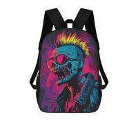 sinyumoney Punk Rock Zombie Art Print Mochilas Impresas En 3D Para Niños 17inch Mochilas De Moda Informales Para El Día A Día, Bolsas De Viaje, Mochilas Informales Para Exteriores Para Niños Y Niñas