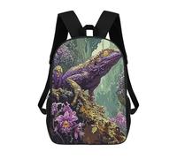 sinyumoney Purple Alien Monster Mochila Infantil, Mochila Escolar De Gran Capacidad Para Estudiantes, Mochila Para Libros, Mochila Para Niños, Niñas, Adultos Y Adolescentes 17inch
