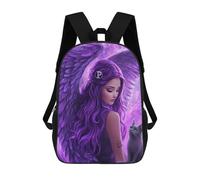sinyumoney Purple Angel Wings Fantasy Artwork-1 Mochila Escolar, Mochila De Viaje Para La Universidad, Mochilas Para Niñas Y Adolescentes 17inch