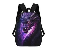 sinyumoney Purple Dragon Mochila Escolar Infantil Impresa En 3D Para Niños, Mochilas De Viaje De Alta Capacidad, Bolsas Para Libros, Mochila Escolar Infantil 17inch