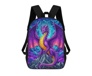 sinyumoney Purple Dragon on Mountain Peak Mochila Escolar Para Institutos Y Colegios Informales Para El Campus, Actividades Al Aire Libre, Viajes Y Deportes 17inch