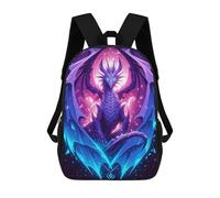 sinyumoney Purple Dragon with Wings Mochila Escolar, Mochila Infantil Para Niños Y Adolescentes, Regalos, Mochilas De Día Con Impresión 3D, Mochila Escolar, Mochila Para Libros 17inch