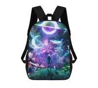 sinyumoney Purple Energy Mochila Escolar Mochila para Computadora Para Escuela/Trabajo/Viajes Para Niñas Niños Adolescentes, The Neon Dream, 17"