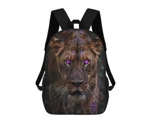 sinyumoney Purple-Eyed Lioness in Rain Mochila Escolar Grande Resistente Al Agua Para Portátil Para La Escuela/trabajo/viajes 17inch