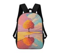 sinyumoney Purple Flower Mochila Escolar Mochila Casual Mochila de Día Escolar Trabajo Mochila de Viaje para Hombres, Mujeres y Adolescentes, Otoño Tree Reflection, 17"