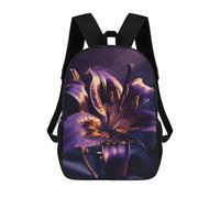 sinyumoney Purple Flower Mochila Escolar Para Niñas Mochila Impermeable Mochila Informal De Día Mochila Ligera Para Niño Y Niña Mochila Escolar 17inch