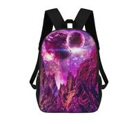 sinyumoney Purple Galaxy Landscape Mochilas Impresas En 3D Para Niños, Mochila Escolar, Mochila De Moda Para Niños De Primaria Y Secundaria 17inch
